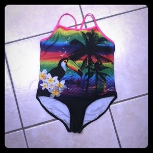 Girls Pelican One Piece Swimsuit